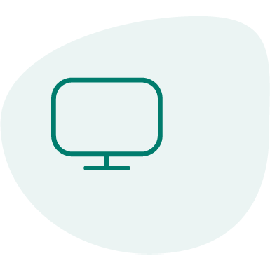 Icono de pantalla con fondo verde